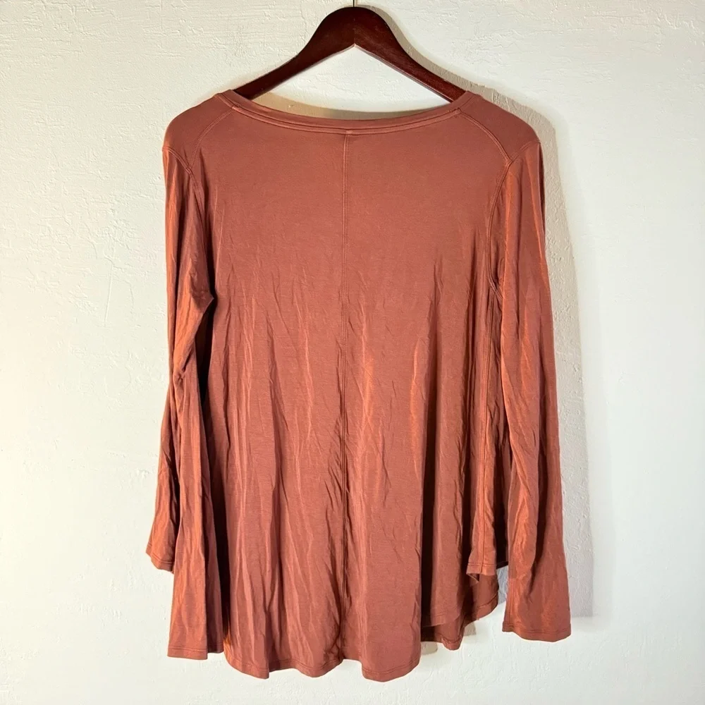 Lululemon Up For Down Time Dark Terracotta Silk Modal T-Shirt Size 4